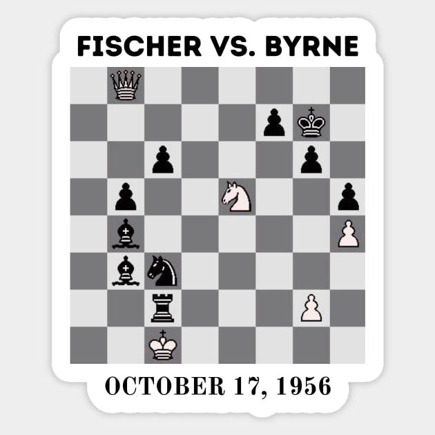 The Game of the Century: Fischer vs Byrne Sticker by ThePawnStore